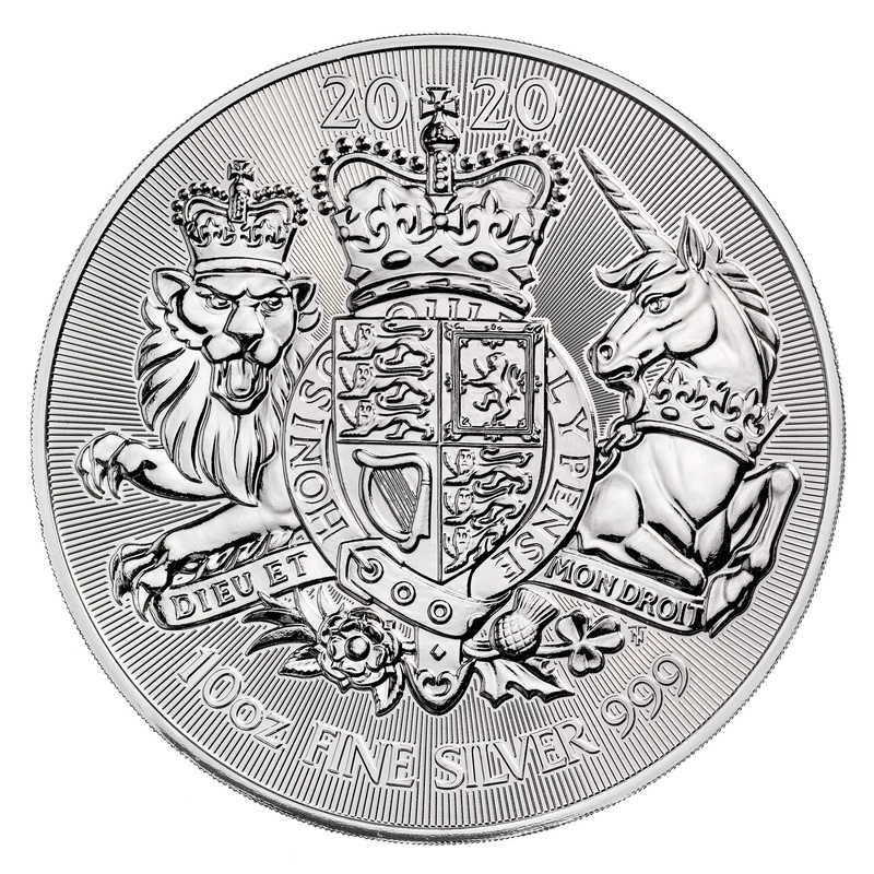 2020 Royal Arms 10oz Silver Coin | BullionByPost - From £269.64