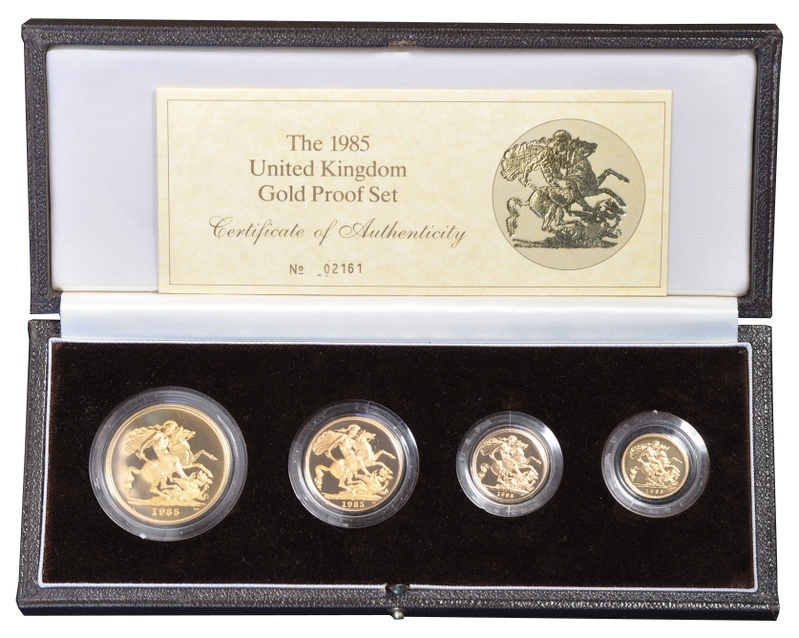 1985 Proof Gold Sovereign 4 Coin Set Boxed From 4 707