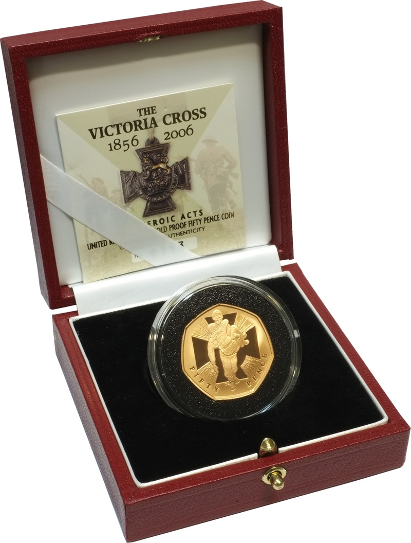 Gold Proof 2006 Fifty Pence 50p Piece - Victoria Cross Heroic Acts ...