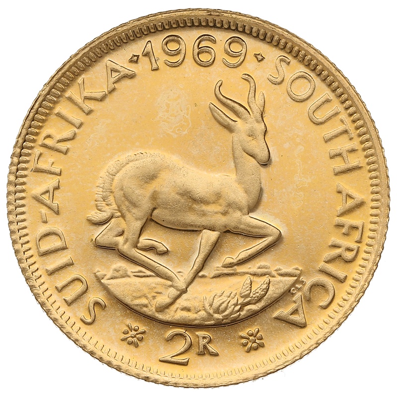 1969 2r 2 Rand Coin South Africa £400 90