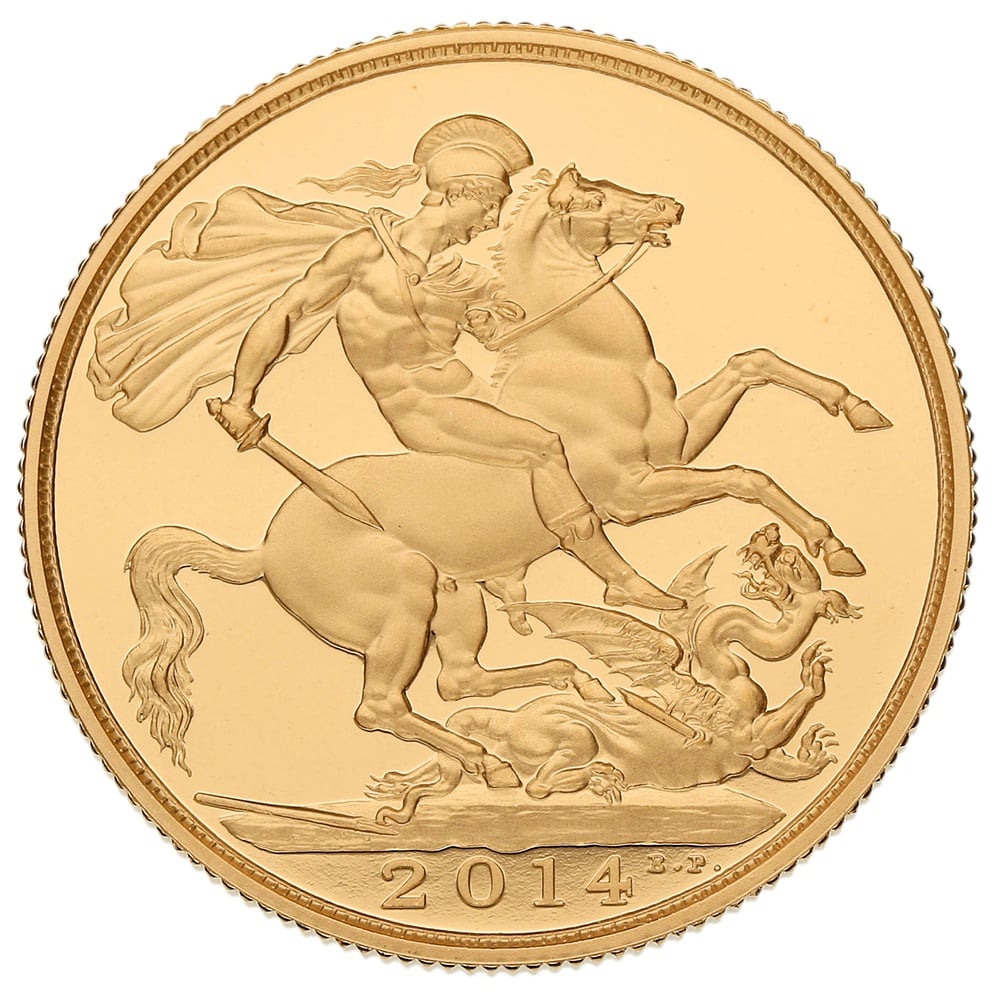 2014 £2 Two Pound Proof Gold Coin (Double Sovereign) - £901.60