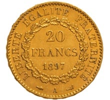 1897 French 20 Francs Gold Coin Guardian Angel A From 510.10