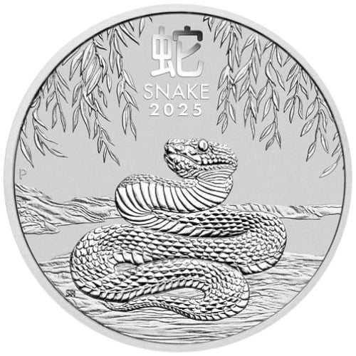 2025 Year of the Snake Silver Coin 1/2oz Perth Mint Australian Lunar