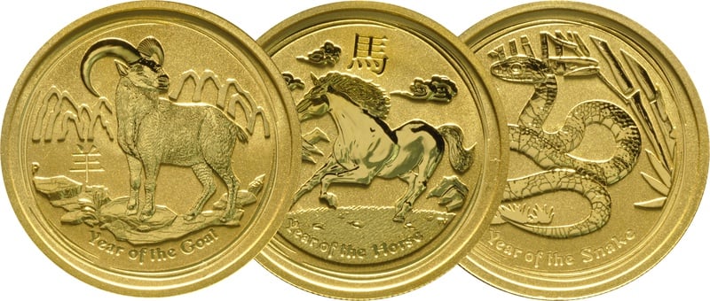 Perth Mint 1/10oz Lunar Gold Coins | BullionByPost - From £204.70