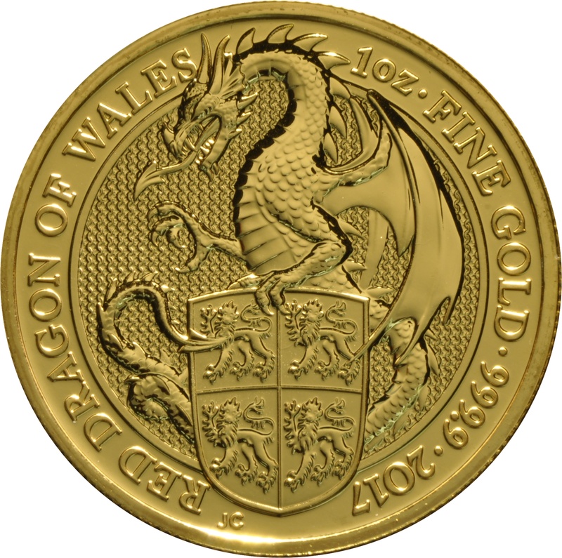 2017 Red Dragon 1oz Gold Coin | BullionByPost - From £2,388