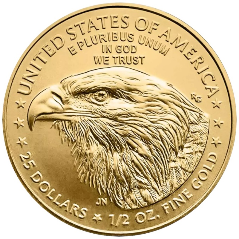 2025 1/2oz American Eagle Gold Coin From £1,169 BullionByPost