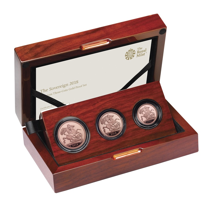 2018 Proof Gold Sovereign 3 Coin Premium Set Boxed From 2 433