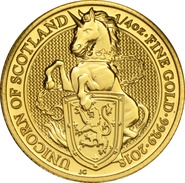 1/4oz Gold Coin, Black Bull of Clarence - Queen's Beast