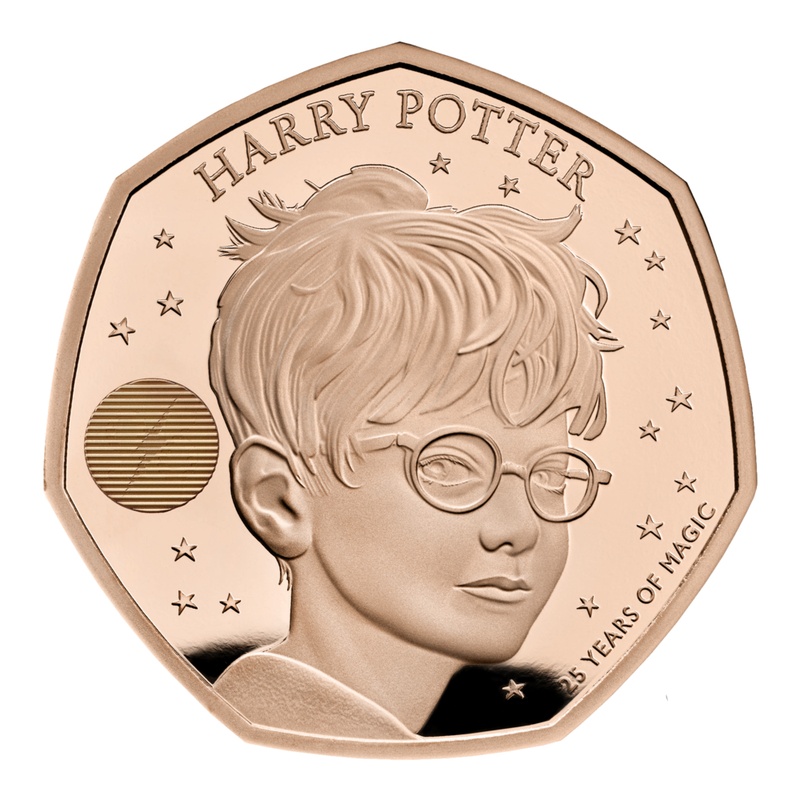 2022 Proof 50p 25th Anniversary of Harry Potter Gold Coin Boxed - From ...