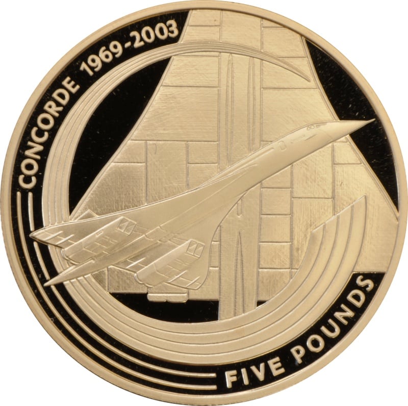 2003 Concorde £5 Gold Proof Coin | BullionByPost - From £3,088