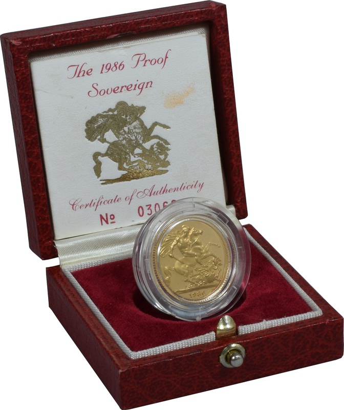 Gold Proof 1986 Sovereign Boxed - £655.90