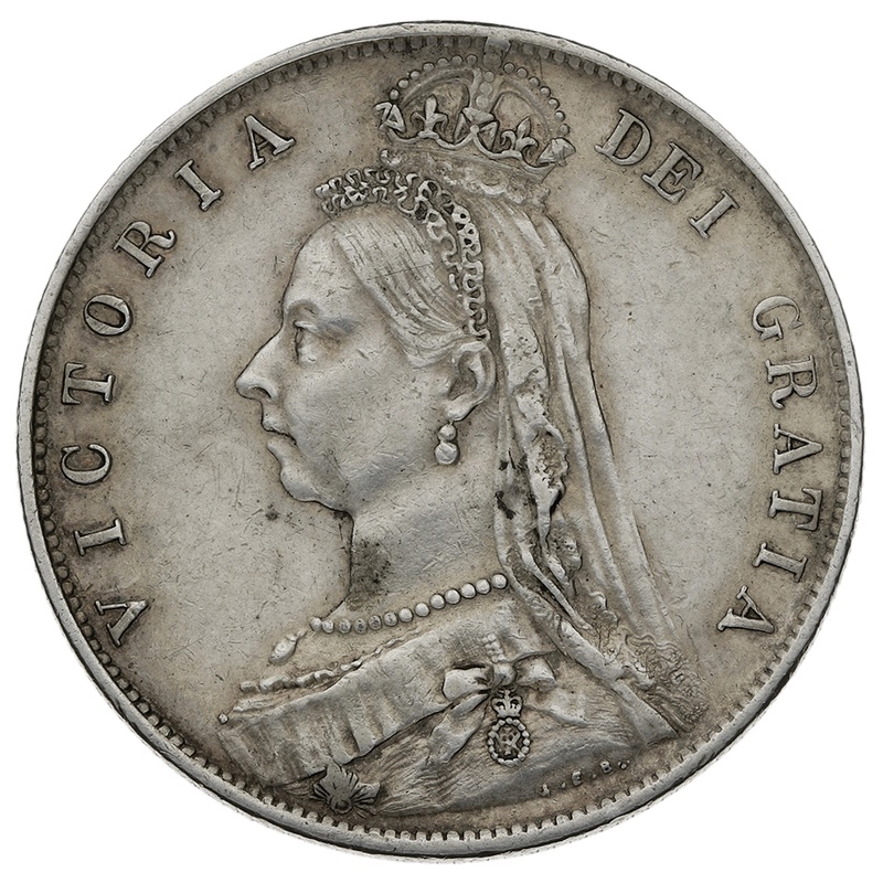 1891 Silver Half Crown Coin Queen Victoria From 44.30