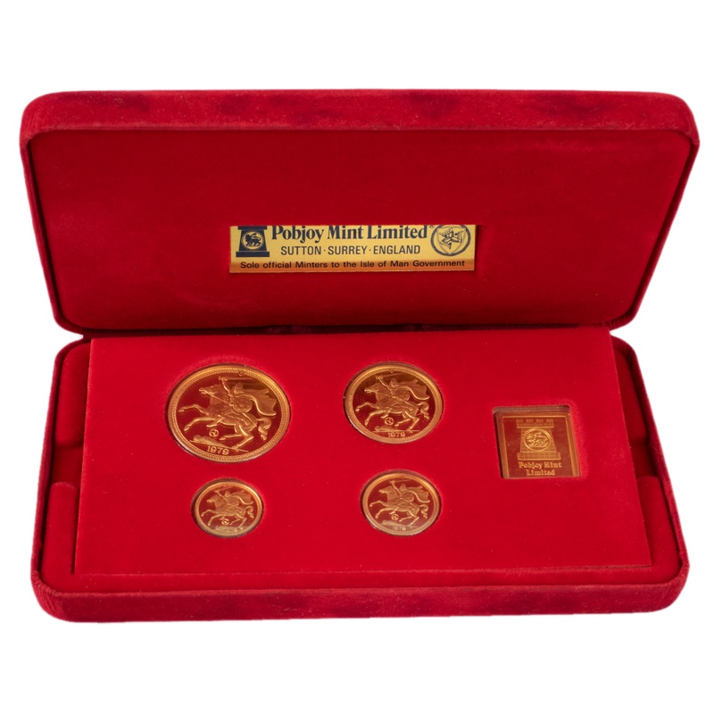 1979 Proof Isle of Man Gold Sovereign 4 Coin Set Boxed From