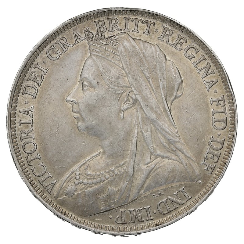 1896 Silver Crown Coin Queen Victoria LX From 251.64