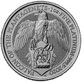 2020 1oz Halcón de Platino de los Plantagenets - Moneda de la Bestia de la Reina's Beast Coin