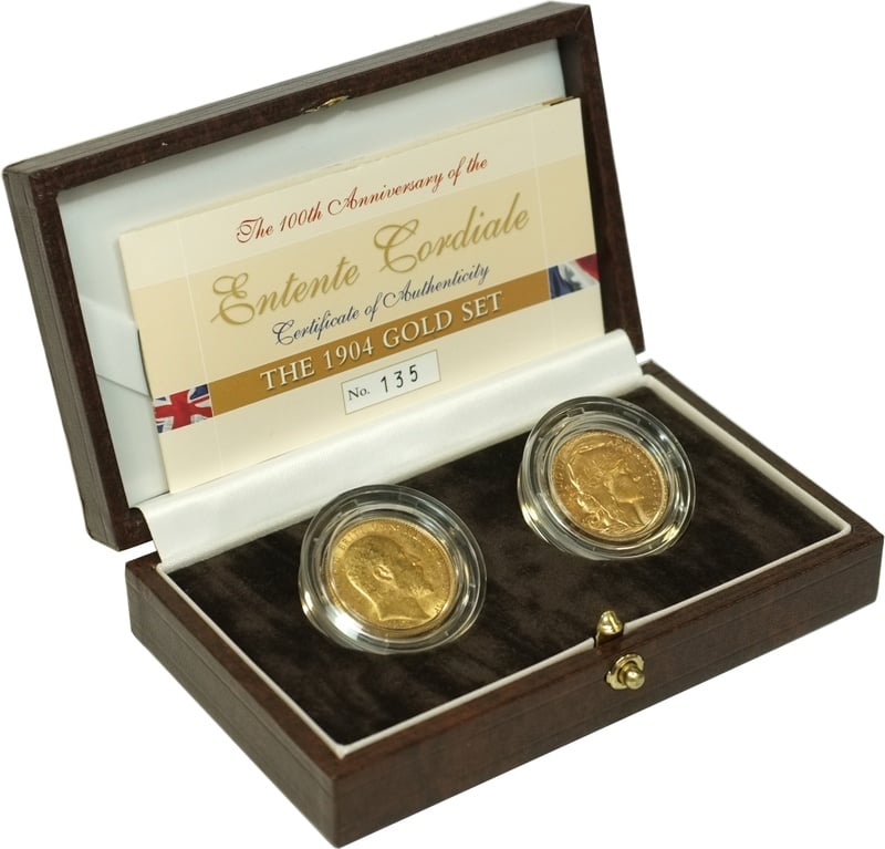 1904 Entente Cordial Gold Coin Set | BullionByPost - From £773.00