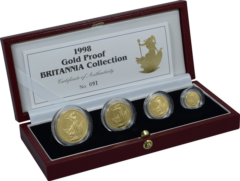 1998 Proof Gold Britannia 4 Coin Set Boxed From 4 043