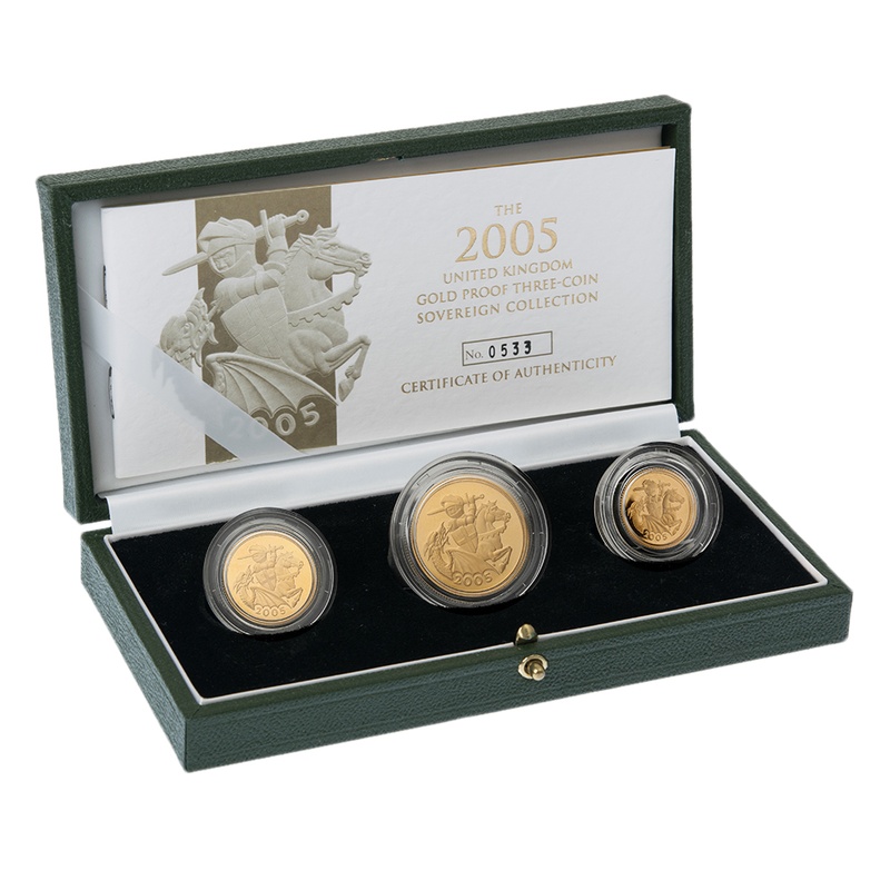 2005 Proof Sovereign 3-Coin Set | BullionByPost - From £2,570