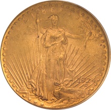 1924 20 Double Eagle St Gaudens Head Gold Coin Philadelphia PCGS