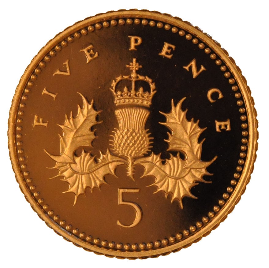 Gold Five Pence Piece | Buy 5p Gold Coins at BullionByPost - From £213