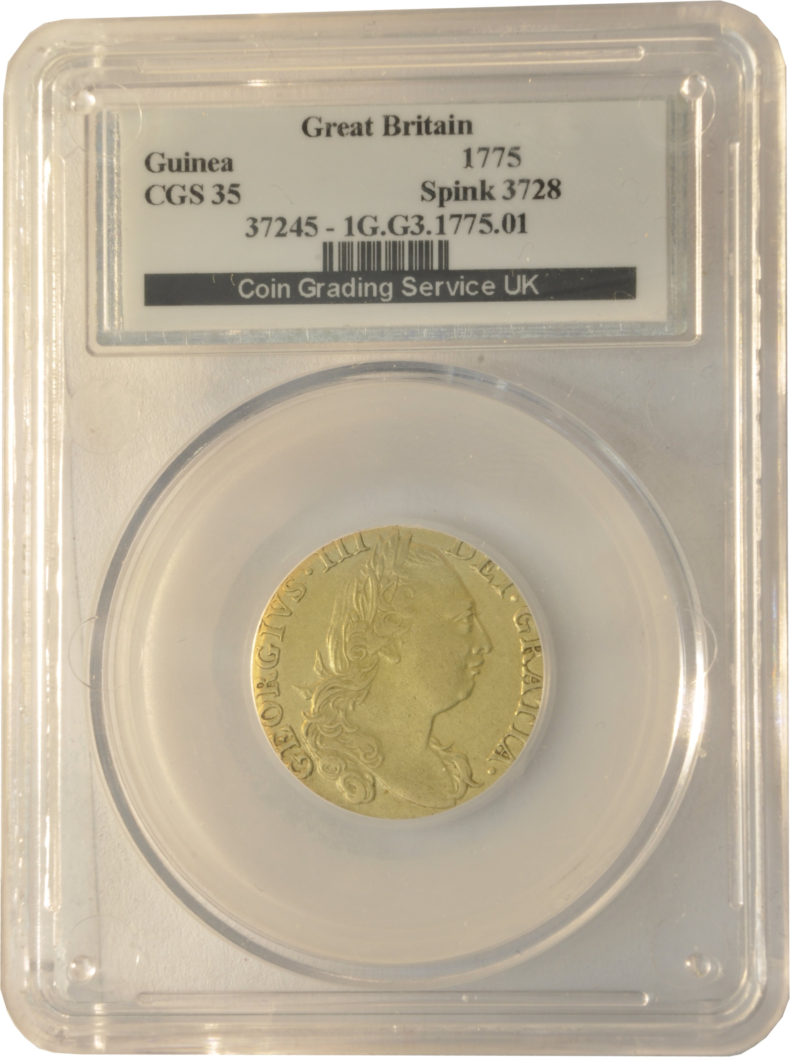 1775 George III Guinea Gold Coin NVF CGS35 slabbed - £1,118